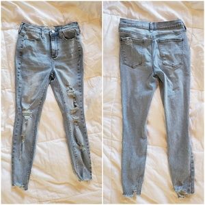 Mudd Juniors Sz 3 Lt Wash High Rise Ankle Jegging